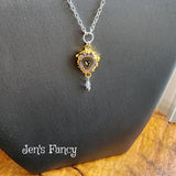Amethyst Druzy Necklace Sterling Silver