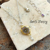 Amethyst Druzy Necklace Sterling Silver