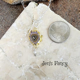 Amethyst Druzy Necklace Sterling Silver
