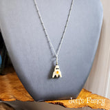 Ghost Candy Corn Necklace Glow in the Dark Sterling Silver