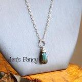 Labradorite Necklace Sterling Silver Wire Wrapped with Moonstone