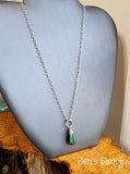 Labradorite Necklace Sterling Silver Wire Wrapped with Moonstone