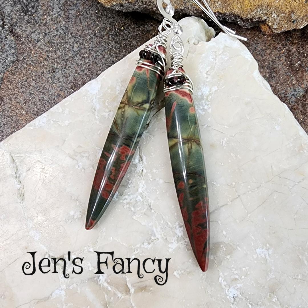 Jasper stone earrings store
