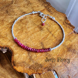Red Ruby Bracelet Karen Hill Tribe Pure Silver