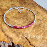 Red Ruby Bracelet Karen Hill Tribe Pure Silver