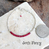 Red Ruby Bracelet Karen Hill Tribe Pure Silver