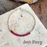 Red Ruby Bracelet Karen Hill Tribe Pure Silver