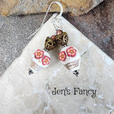 Sugar Skull Dia de los Muertos Earrings Sterling Silver
