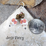 Sugar Skull Dia de los Muertos Earrings Sterling Silver
