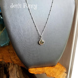 Tourmaline Necklace Sterling Silver Wire Wrapped Infinity Pendant