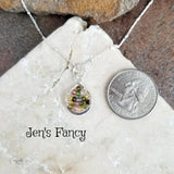 Tourmaline Necklace Sterling Silver Wire Wrapped Infinity Pendant