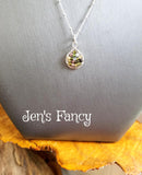 Tourmaline Necklace Sterling Silver Wire Wrapped Infinity Pendant