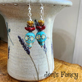 Sugar Skull Earrings Sterling Silver