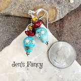 Sugar Skull Earrings Sterling Silver