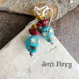 Sugar Skull Earrings Sterling Silver