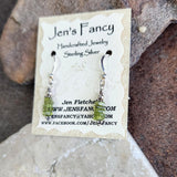 Vesuvianite Green Gemstone Earrings Sterling Silver