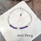 Amethyst & Opal Gemstone Karen Hill Tribe Fine Silver Bracelet