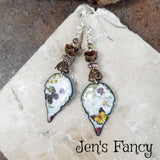 Butterfly Enameled Earrings Sterling Silver