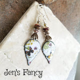 Butterfly Enameled Earrings Sterling Silver