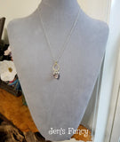 Skull Pearl Cluster Necklace Sterling Silver