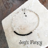 Black Tourmaline Bracelet Karen Hill Tribe Fine Silver