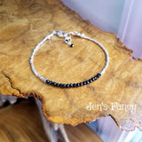 Black Tourmaline Bracelet Karen Hill Tribe Fine Silver