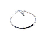 Black Tourmaline Bracelet Karen Hill Tribe Fine Silver