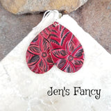 Leather Earrings Sterling Silver
