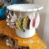 Leather Earrings Sterling Silver