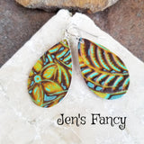 Leather Earrings Sterling Silver