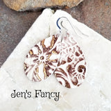Leather Earrings Sterling Silver