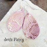 Leather Earrings Sterling Silver