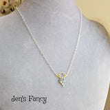 Gemstone Cloud Necklace Apatite & Pearl
