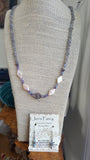 Labradorite Pearl & Amethyst Necklace Set Sterling Silver
