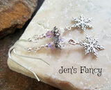 Snowflake Earrings Sterling Silver Christmas Holiday Gift for Her