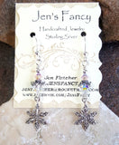 Snowflake Earrings Sterling Silver Christmas Holiday Gift for Her