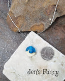 Ocean Wave Necklace Sterling Silver & Art Glass Beach Jewelry