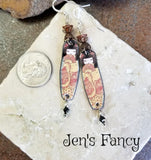 Geisha Girl Enameled Earrings Sterling Silver
