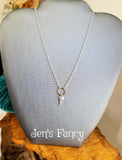 Angel Wing Moonstone Necklace Sterling Silver
