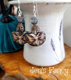 Fairy Butterfly Earrings Porcelain Sterling Silver