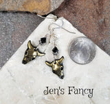Longhorn Steer Skull Earrings Sterling Silver Southwestern Jewelry