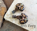 Fairy Butterfly Earrings Porcelain Sterling Silver