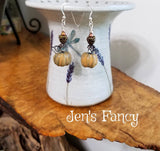 Fall Autumn Pumpkin Thanksgiving Earrings Sterling Silver Jewelry
