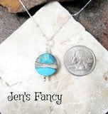 Ocean Wave Necklace Sterling Silver Beach Jewelry