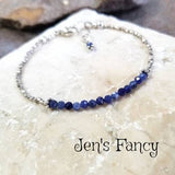 Sodalite Gemstone Bracelet Karen Hill Tribe Fine Silver, Layering Minimalist Bracelet