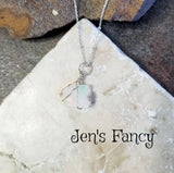 Opal Rough Cut Necklace Sterling Silver Wire Wrapped Jewelry
