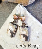 Mother & Child Gustav Earrings Porcelain Art Print Sterling Silver, New Mother Jewelry,