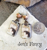 Mother & Child Gustav Earrings Porcelain Art Print Sterling Silver, New Mother Jewelry,