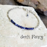 Sodalite Gemstone Bracelet Karen Hill Tribe Fine Silver, Layering Minimalist Bracelet