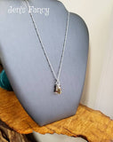 Citrine Briolette Necklace with Garnet Sterling Silver